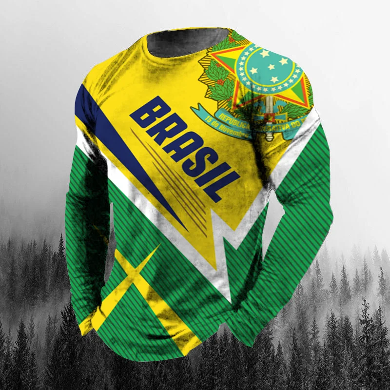 3D Printing Custom - Vintage Brazilian Flag 3D Print Autumn