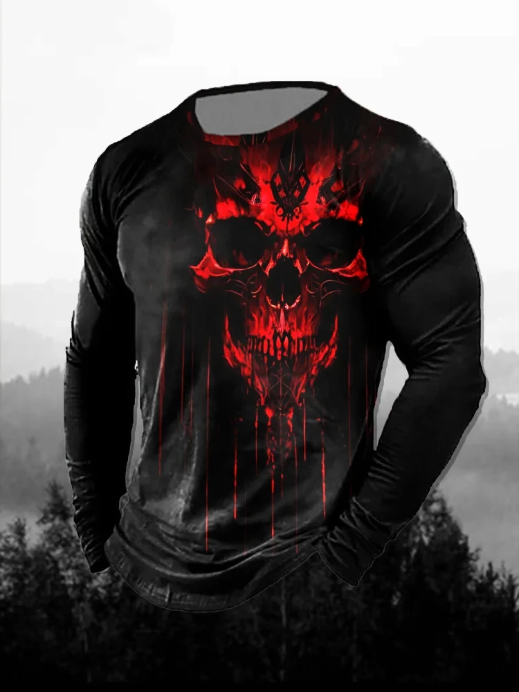 Men's 3D Print Red Dark Skull  - огляд і ціна 3D Printing Custom