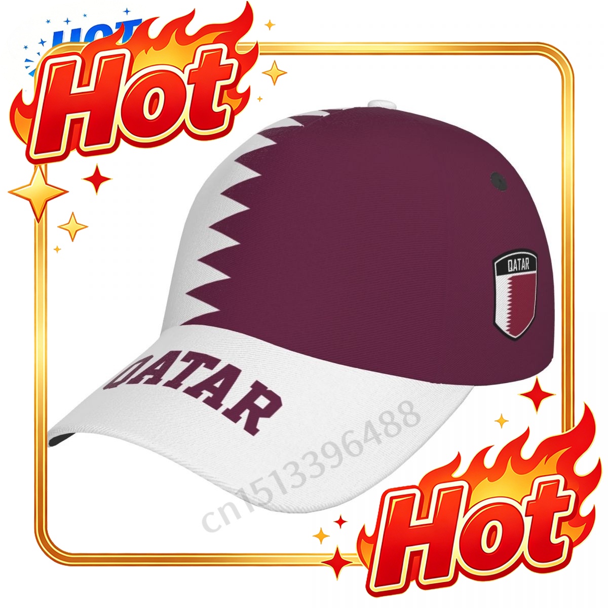Custom Hats 2025 Qatar Flag 3D - огляд і ціна 3D Printing Qatar