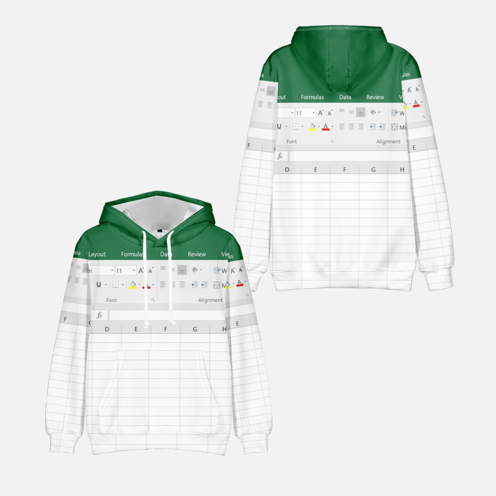 Casual Excel Hoodie For Men An - огляд і ціна 3D Printing Online Service