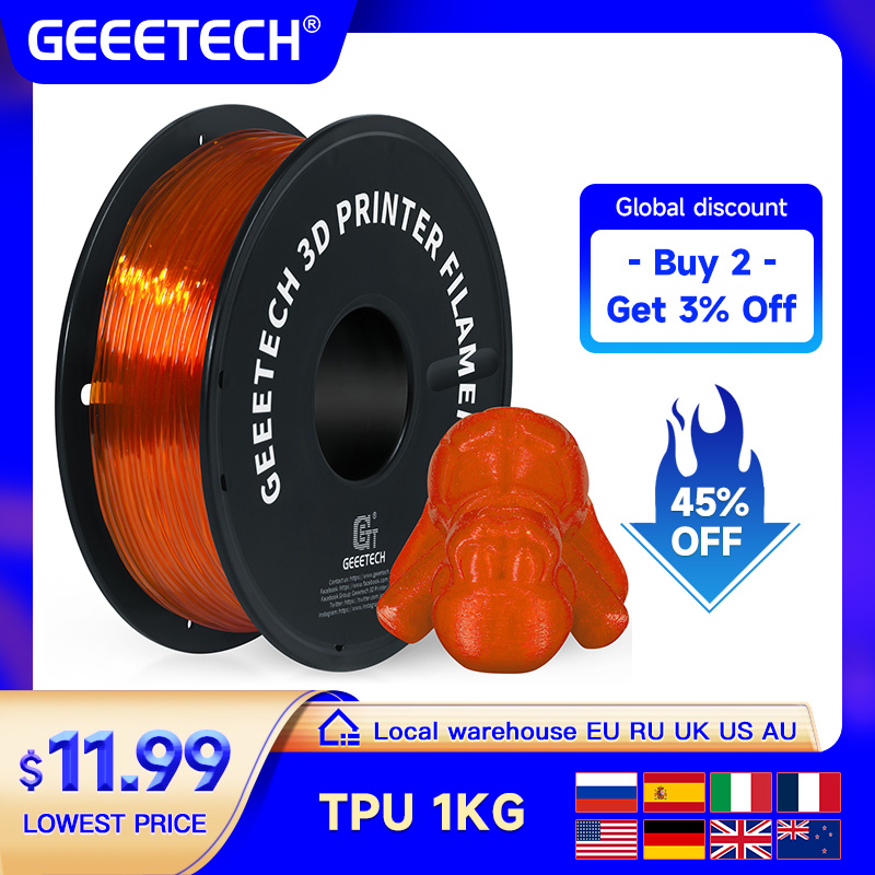 GEEETECH TPU 3D Printer Flexib - огляд і ціна 3D Printing Nylon