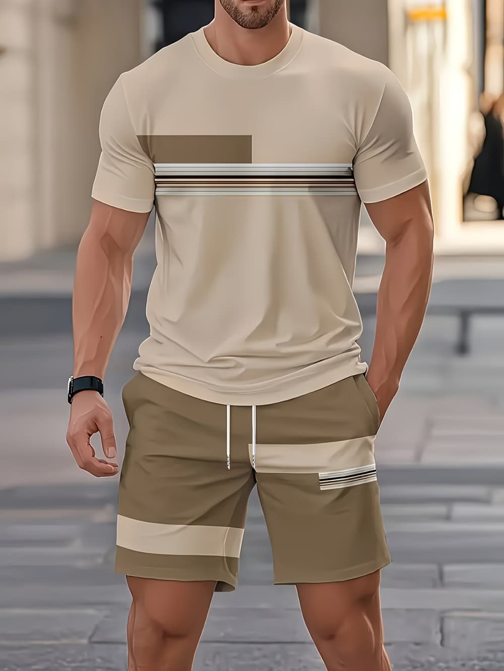 Men's Summer Sets Funny 3D Str - огляд і ціна 3D Printing Custom