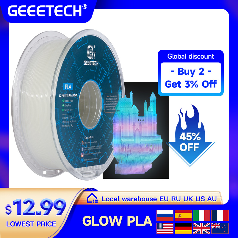 GEEETECH Glow PLA 1.75mm 1kg G - огляд і ціна 3D Printing Nylon
